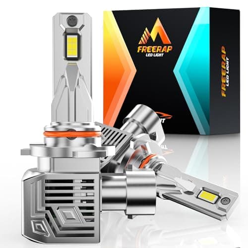 Image of FREERAP 9005 LED Headlight Bulb, 60W 32000LM 6500K Cool White HB3 Headlight Bulbs, Low/High Beam LED bulb with Fan, Plug and Play, Halogen & Xenon Replacement Lights, Pack of 2(9005/HB3)