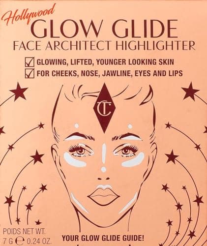 Image of Charlotte Tilbury Hollywood Glow Glide Face Architect Highlighter | 7g | Pillow Talk Glow