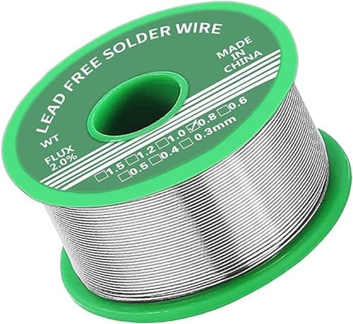 Image of Solder Wire 0.8mm Soldering Wire Lead Free with Rosin Core for Electronic Electrical Soldering Components Repair and DIY(100g)