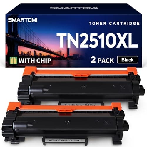 Image of TN2510XL TN2510 TN-2510XL Toner Cartridge Compatible for Brother TN-2510 TN 2510XL 2510 XL for Brother DCP-L2627DWE HL-L2400DWE DCP-L2665DW MFC-L2835DW DCP-L2660DW MFC-L2800DW With Chip (2 x Black)