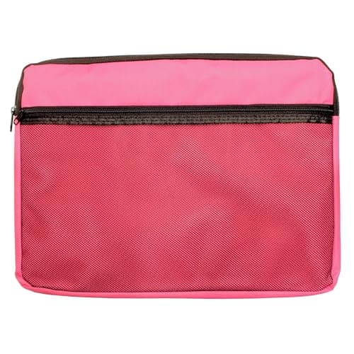 Image of Cathedral Products | A4 Canvas Document Bag with Zip and Outer Mesh Pocket - Pink
