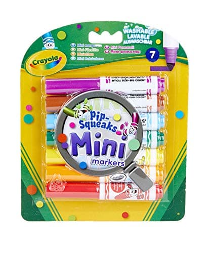 Image of CRAYOLA Pip-Squeaks Mini Washable Felt Tip Colouring Pens - Assorted Colours (Pack of 7) | Designed with Little Hands in Mind! Ideal for Kids Aged 3+