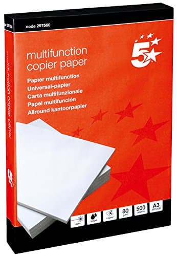 Image of 5 Star Office Copier Paper Multifunctional Ream-Wrapped 80gsm A3 White [500 Sheets]