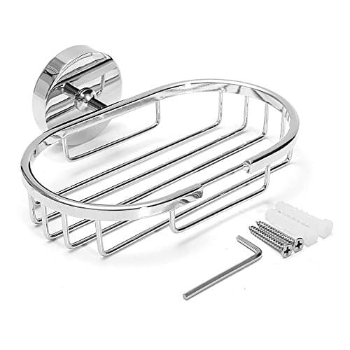 Image of Aothpher Soap Dishes for Bathroom with Drainage Stainless Steel Wall Mounted Soap Holder, Polished Finish