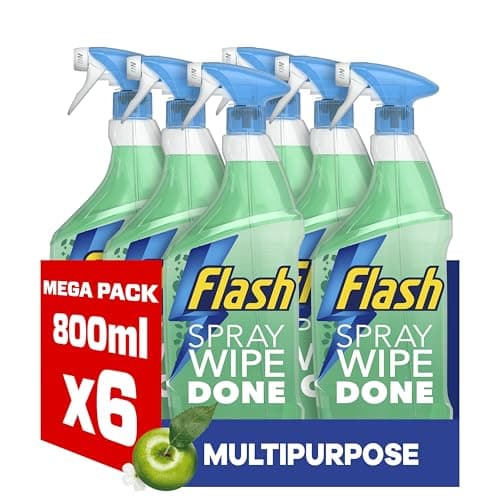 Image of Flash Spray Wipe Done Apple Blossom Cleaning Spray, 6 x 800 ml
