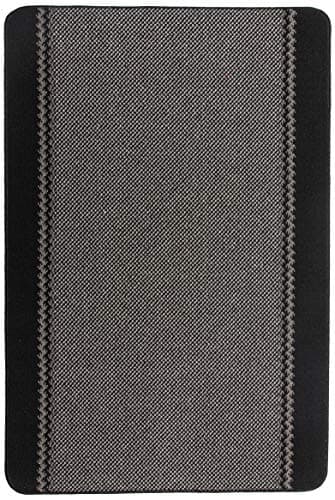 Image of William Armes Dandy Kilkis Washable Kitchen Rug, 150 cm Length x 100 cm Width, Polypropylene, Black, 150x100