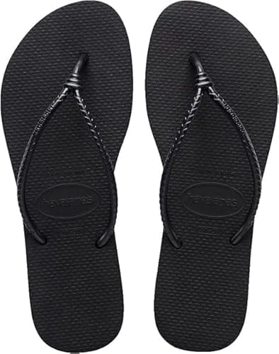 Image of Havaianas Slim Tube Women FlipFlop Black 5.5/6 UK