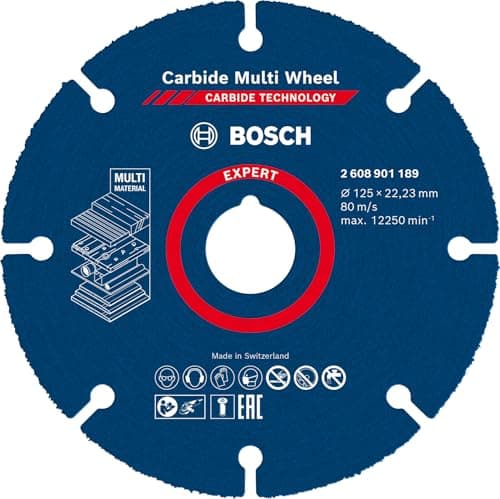 Image of Bosch 1x EXPERT Carbide Multi Wheel Cutting Disc for Small Angle Grinders (for Hardwood, Wood with nails, Ø 125 mm, Professional Accessory Small Angle Grinder)
