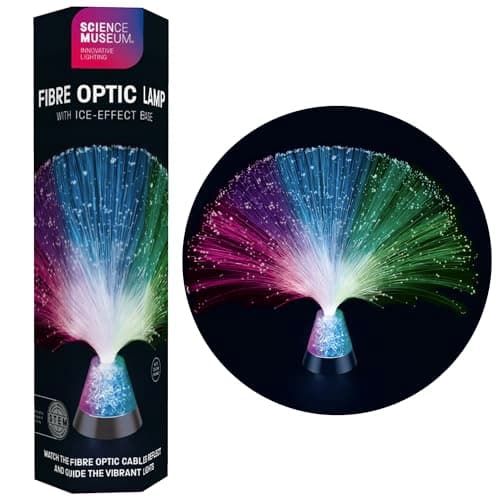 Image of Funtime Gifts Science Museum Fibre Optic LAMP – Mesmerising Light Display with Colour-Changing LED Base – Home & Office Mood Light – Relaxing & Educational, Battery Powered