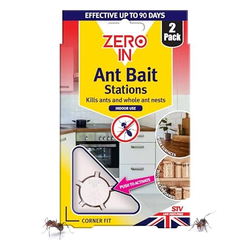 Image of Zero In Dual Action Gel Ant Bait Station – Twinpack, Honey, Safely Enclosed, Kills Ant Nests, Ready-To-Use
