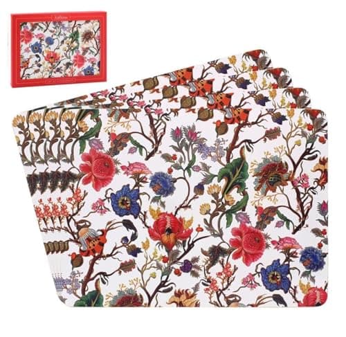 Image of The Leonardo Collection Anthina Table Place Mats Set of 4 | Non Slip Washable Table Mats For Dining | Easy to Clean and Mantain Table Mats | Set of 4 Printed Designer Placemats