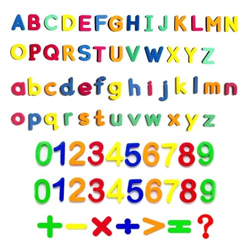 Image of 79 Pieces Magnetic Letters, Colorful Magnet Toys, Magnetic Letters and Numbers for Children, Educational ABC Magnets for Toddlers & Preschoolers, Fun Learning Toys for Refrigerator Play
