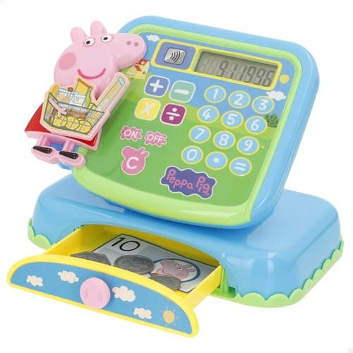 Image of ColorBaby Peppa Pig Cash Register Toy, Accessories included, Banknotes, Coins and Toy Cards, Role Playing Games, Educational Toys, Learning & Fun +3 years old (39162)