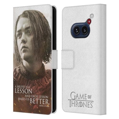 Image of Head Case Designs Officially Licensed HBO Game of Thrones Arya Stark Character Portraits Leather Wallet Case Compatible With Nothing Phone (2a)