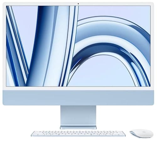 Image of 2023 Apple iMac with Apple M3 processor (24 inches, 8-core processor) blue (Renewed)