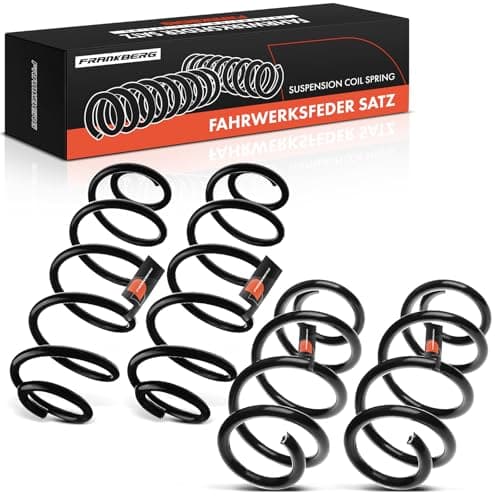 Image of Frankberg 4x Coil Spring Front Rear Compatible with A4 8K2 B8 2.0L-3.0L Saloon 2007-2015 A5 8T3 3.0L Coupe 2007-2017 Replace# 8K0411105EB