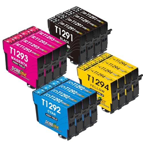 Image of DOREINK T1295 Replacement for Epson T1291 T1292 T1293 T1294 T1295 Multipack Ink Cartridges for Epson Stylus SX435W SX235W WF-3520 WF-3540 WF-7515 WF-7525 SX425W SX445W SX525WD SX535WD BX305FW, 16-Pack