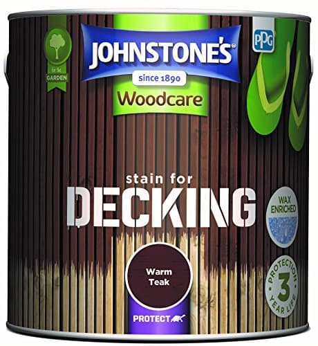 Image of Johnstone's Woodcare Stain for Decking - Warm Teak 2.5L