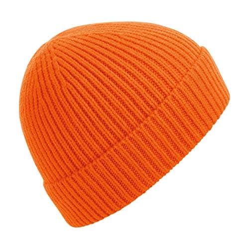 Image of Beechfield Engineered Knit Ribbed Beanie - Orange