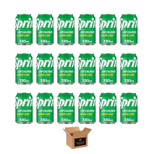 Image of Soft Drinks Variety Pack Cans – Coca Cola Zero Sugar, Diet Coke, Sprite Lemon Lime, Fanta Orange, Dr Pepper Fizzy Drinks | For Pub Party & Family Sharing - (Cans 18 pack- 330ml, Sprite Lemon - Lime)