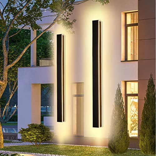 Image of AOEH LED Long Wall Light IP65 Waterproof 3000 K Aluminium for Outdoor and Indoor Terrace Balcony Door Garage Bedroom 100 cm