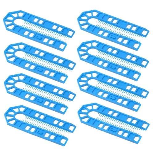 Image of TERF® 100mm X 43mm X 3mm Thick U Shims Packers Spacers Plastic Packing Horseshoe Window Glazing Door Kitchen Cabinet Tiles Installations with 3mm Thick - Pack of 25