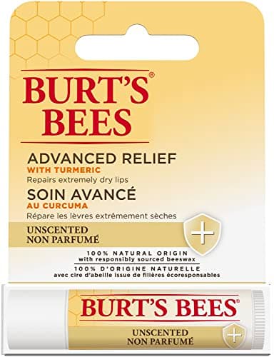 Image of Burt's Bees 100% Natural Origin Advanced Relief Lip Balm With Beeswax and Antioxidant-Rich Turmeric,