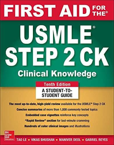 Image of First Aid for the USMLE Step 2 CK, Tenth Edition (A & L REVIEW)