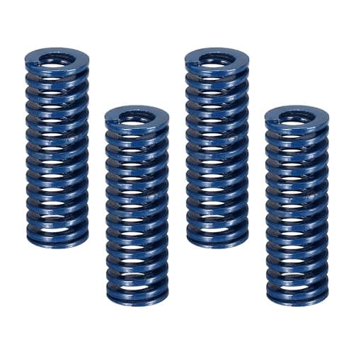 Image of sourcing map 4 Pcs 3D Printer Die Spring, 12mm OD 35mm Length Light Load Compression Mould Die Spring for Mechanical Equipment 3D Printer Electric Part Accessories, Blue