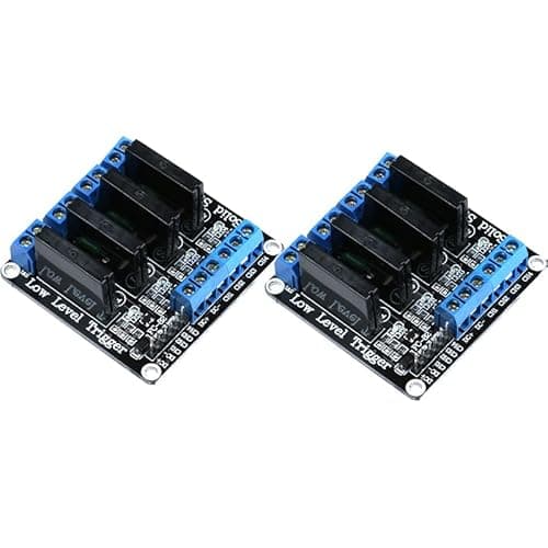 Image of EC Buying 2Pcs 5V 2A Solid State Relay Module 4 Channel Low Level Trigger 250V2A SSR Durable DIY AC DC Solid State Relay Board for Arduino