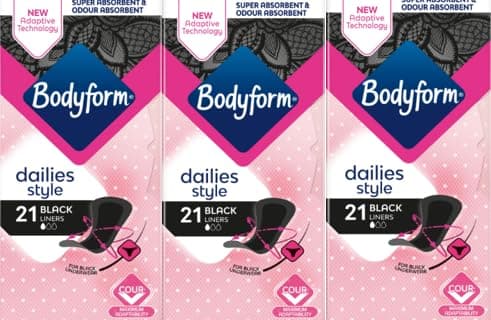 Image of BF Black Normal Panty Liners, 3 Packs of 21, 63 Total Liners, Comfortable, Discreet Protection, Breathable, Daily Freshness, Secure Fit, Odour Control, Soft and Flexible