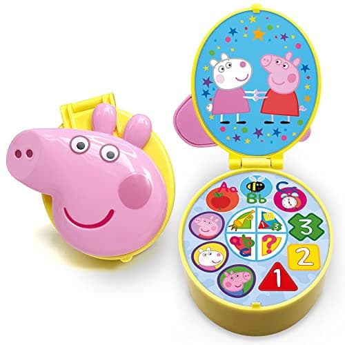 Image of Peppa Pig PP17 Peppa's Flip Up Learning Pad For Kids - Interactive Learning and Child Development,Colours and Numbers Recognition,Coordination and Communication - Features Fun Activities, 18 Months+