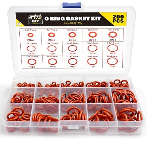 Image of SOL 225 Piece O Ring Tap Washer Assortment Kit Rubber Sealing Gaskets for Mixer Taps Plumbing Repairs Assorted Sizes DIY Maintenance Leak Prevention Household Plumbing Spare Parts