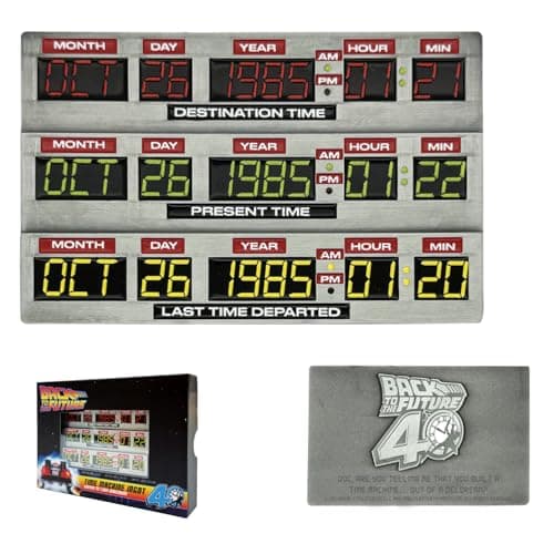 Image of FaNaTtik Back to the Future 40th Anniversary Time Circuits Ingot – Official Limited Edition Collectible, Individually Numbered, 90 x 56.5mm with Display Stand & Art Card – 1,985 Worldwide