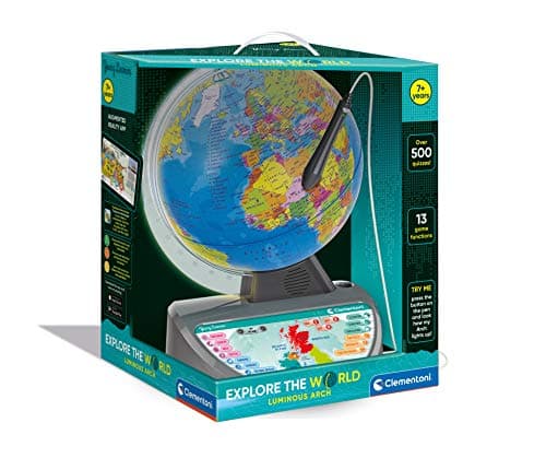 Image of Clementoni- Educational Talking Globe: Explore the World, Interactive Learning Globe for Kids in English (7+ Years)
