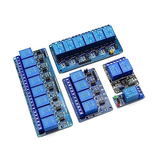 Image of 5V 12V 24V Relay Module with Optocoupler Output 1 2 4 6 8 16Way 1Pcs(Onecolor,6 Way)
