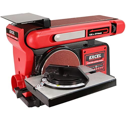 Image of Heavy Duty Electric 370W Bench Belt & Disc Sander Linisher Motor Cast Base 240V