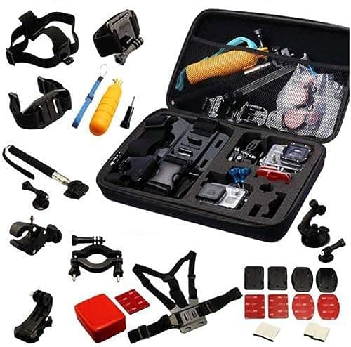 Image of Navitech 30-in-1 Action Camera Accessories Combo Kit with EVA Case - Compatible With ITEK I67002 Action Pro Sports Camera
