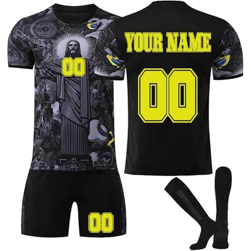Image of Personalised Brazil 25/26 Football Jersey with Your Own Name/Number,Football Kits Football Gifts Suitable As A Gift for Football Fans(1)