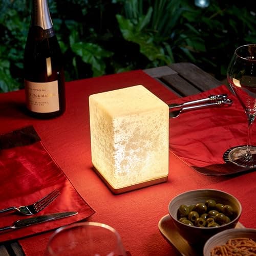 Image of Auraglow Rechargeable Wireless Table LED Lamp with Remote – Battery-Powered, Dimmable, Colour-Changing, Cordless for Restaurants, Bars, Hotels & Homes (1 Lamp, 1 Light Source, 1 Remote)