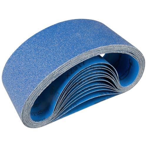 Image of Sruhrak Sanding Belt 100 x 610 mm 12Pcs Zirconia Sander Belts 40/60/80/120/240/400 Grits Compatible with Belt Sander for Metal Polishing, Woodworking, Derusting