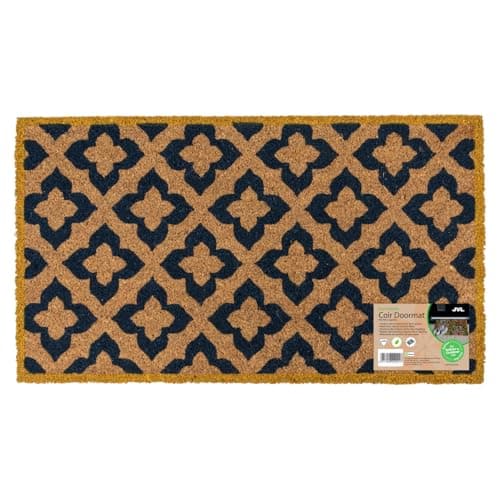 Image of JVL Eco-Friendly Latex Backed Coir Entrance Doormat, 40x70cm - Vintage
