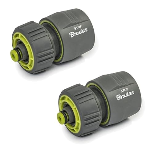 Image of Coupling with Water Stop 1/2 Inch, Quick Coupling, Quick Connector, Garden Hose Connector, Connection Parts for Hose Start and End, Pack of 2