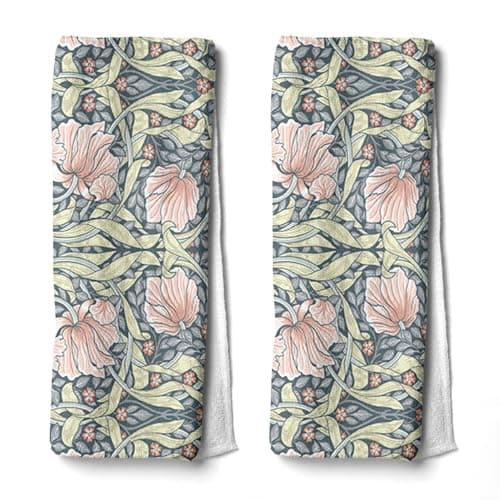 Image of William Morris Vintage Floral Kitchen Towels Set of 2,Blue/Pink Flower Dish Towels Elegant Chic Absorbent Dish Towels Tea Towels Hand Towels for Kitchen Drying Decor 17x26inches