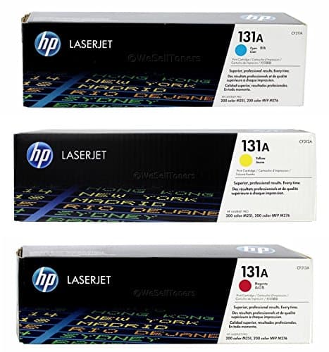 Image of HP U0SL1AM 131A Original LaserJet Toner Cartridges, Cyan/Magenta/Yellow, Multipack