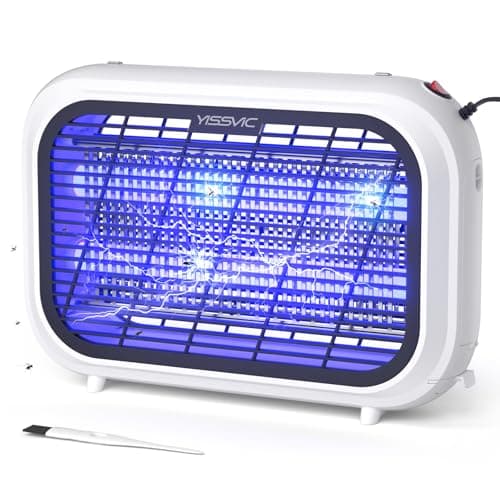 Image of YISSVIC 20W Fly Zapper, Indoor Bug Zapper Electric Mosquito Killer with UV Light, Powerful Insect Trap for Home Kitchen Bedroom, Plug-in Use, White