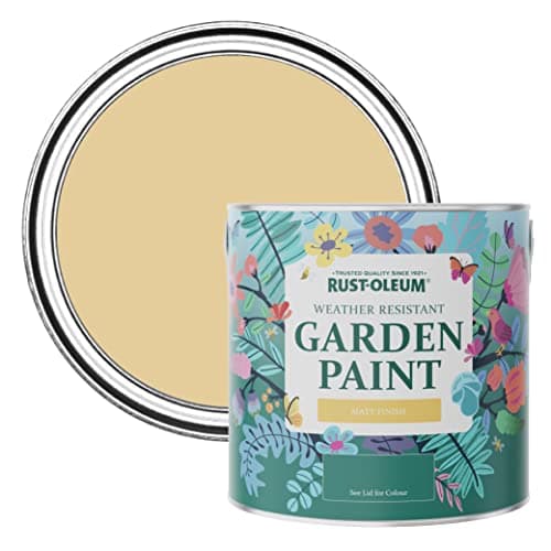 Image of Rust-Oleum Yellow Mould-Resistant Garden Paint In Matt Finish - Sandstorm 2.5L