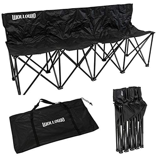Image of Wollowo 4 Seater Folding Football Team Bench, Outdoor Camping/Picnic Family Seat