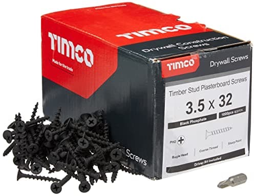 Image of TIMCO PH2 Philips Coarse Drywall Screw - 3.5 x 32 - Dark Grey- Box of 1000