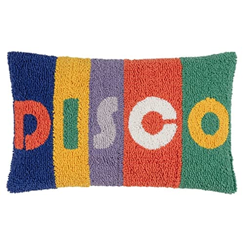 Image of furn. Heya Home Disco Knitted Cushion – Multicolour Tufted Stripe Design Polyester Filled (50cm x 30cm)